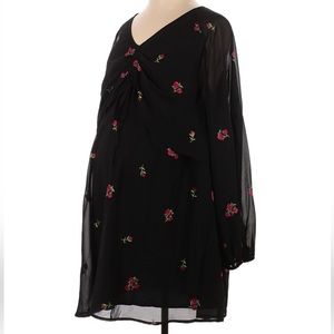 ASOS Black embroidered maternity dress